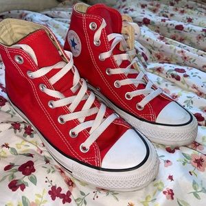 Red Converse High tops